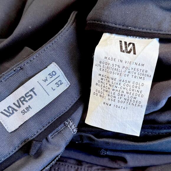 VRST Slim Fit 5 Pocket Limitless Athletic Pants Golf Stretch Men Size 30X32 Gray - Picture 14 of 14